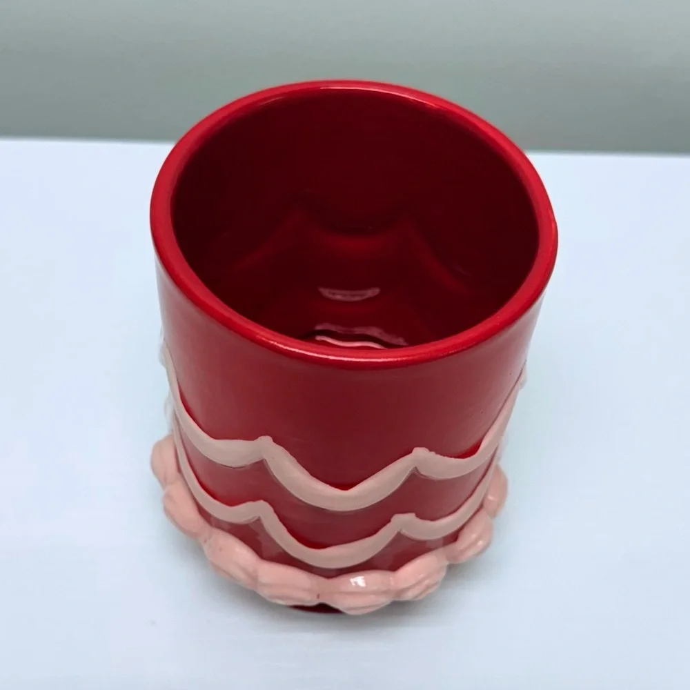 New Target Bullseye Playground Red Cake Ceramic Holder